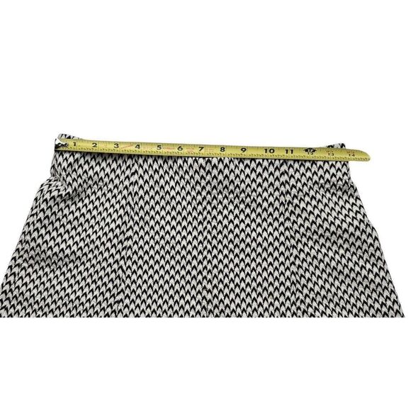LOFT Black & White Stretch Elastic Waist Cotton Blend Mini Skirt Women’s Size XS - Picture 4 of 5